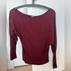 OGL Women's Wine Long Sleeve Top NWT